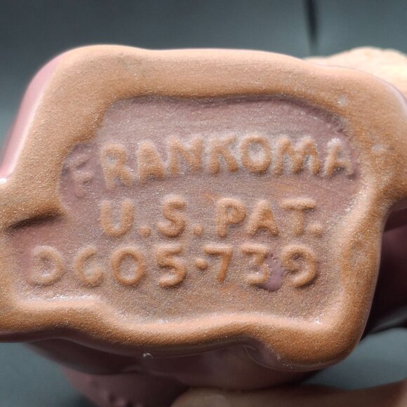Frankoma Pottery 1992 Demi Donkey Mug Pink Ceramic Collectible Animal-Shaped - Picture 5 of 6